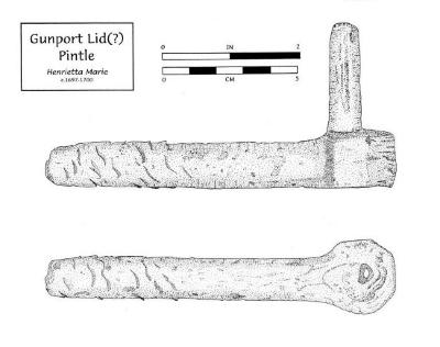 Artifact Drawing - Gunport Lid Pintle