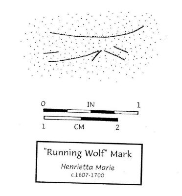 Artifact Drawing - Running Wolf Mark