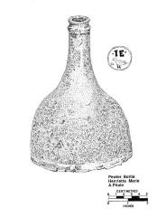 Artifact Drawing - Pewter Bottle