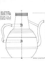 Artifact Drawing - Pewter Pitcher