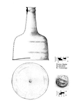 Artifact Drawing - Pewter Bottle